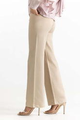 Beige Knit Trouser 231-220-006 C